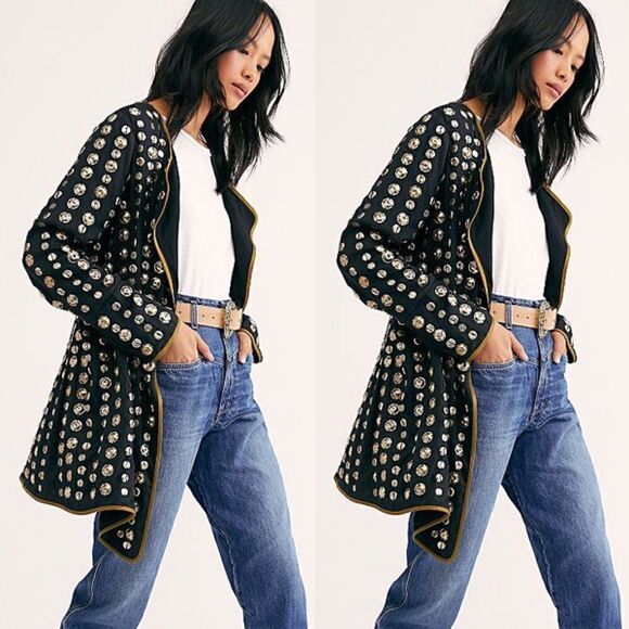 FREE PEOPLE Crossed Coin Jacket - Picture 2 of 11